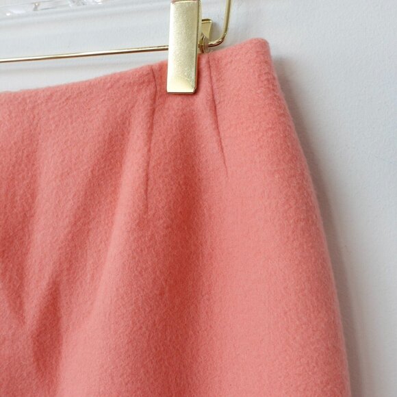 LORO PIANA Skirt 44 Italian Pink Cashmere MEDIUM Luxury Fall Peach Fuzz $2,850 - Picture 7 of 14